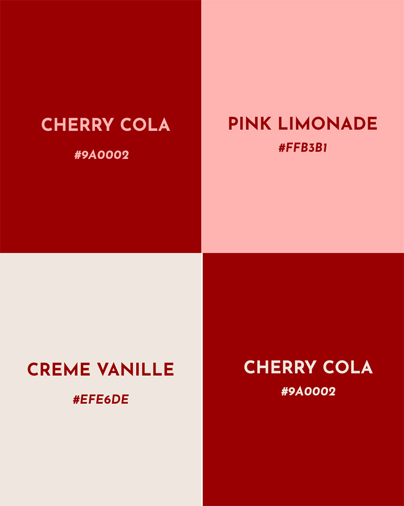 colorbocking rose & rouge